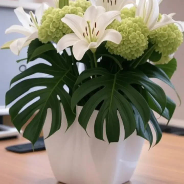 Professzionális céges virágajándék diszkrét elegáns csomagolásban