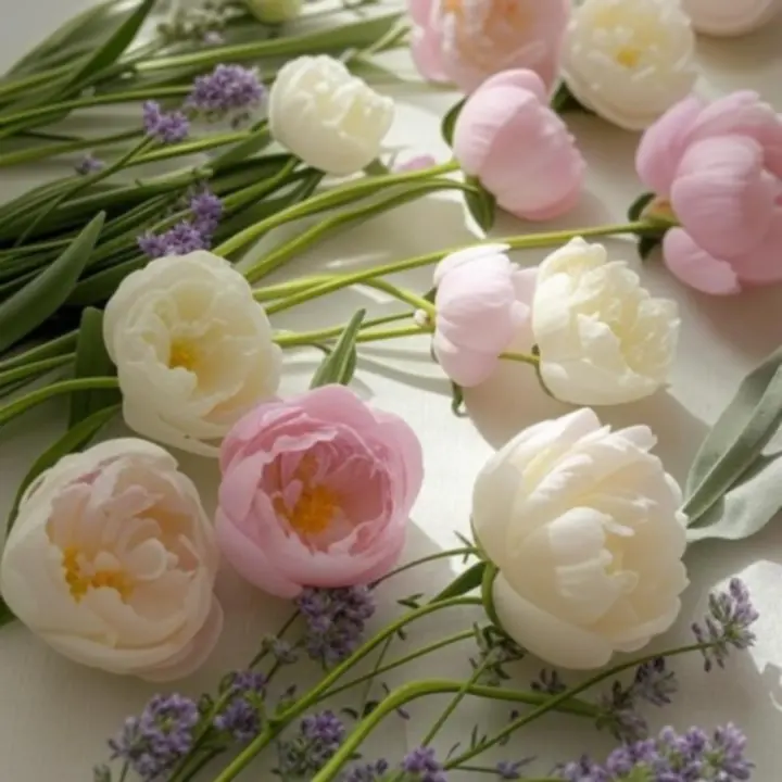 Tavaszi tulipánok és jácintok csokorban